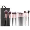 Conjunto de pincéis de maquiagem portátil 15 iniciantes pincel de sombra de olhos tinta solta ferramentas de beleza conjunto completo de pincéis de maquiagem