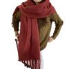 Bufanda grande que puede hundir tu cara en un chal de mohair de color sólido retro para amantes de la calidez invernal que combina con todo.