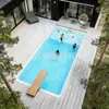 Piscina de Aguas Termales Personalizada de Fibra de Vidrio, Piscina de Baño Resistente a la Corrosión y a la Presión, Piscina Grande Exterior para Villa