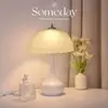 Luminária de cabeceira nórdica com um toque luxuoso e sofisticado, luminária de mesa decorativa em forma de abóbora para o quarto, abajur criativo de vidro vintage para pousadas
