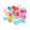 Plástico Transparente Colorido Gota de Agua Diamante Multifacético con Agujero Colgante Cuentas Sueltas DIY Accesorios de Ropa Joyería