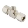 Conector de manguito de tarjeta de latón electrochapado de 3/89.52 mm conector de hardware para eliminación de polvo textil de giro rápido a alta presión accesorios