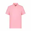 Camisa Polo de Manga Corta Lisa con Cuello y Dos Botones, 220g 40S Sorona Enfriamiento, Ropa de Trabajo Personalizada con Logo Impreso