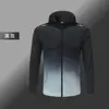 Roupa Esportiva Transfronteiriça de Proteção Solar para Homens, Roupa de Fitness para Corrida ao Ar Livre Matinal, Ciclismo com Capuz Bolso Leve Casal Roupa de Secagem Rápida