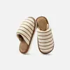 Pantuflas de Algodón Silenciosas a Rayas para Mujer Invierno Interior Hogar Antideslizantes Pantuflas de Felpa Otoño e Invierno Hogar Cálidas Pantuflas de Lana