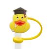 Nueva serie de pato amarillo tapa de pajita funda de pajita tapón antipolvo de silicona decoración de pajita de personalidad creativa para fiesta
