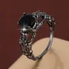 Anillo de Calavera de Cuatro Garras con Circonita de Nuevo Estilo para Mujer en Aliexpress Transfronterizo, Anillo Personalizado de Alto Nivel Moderno Retro para Dedo Índice