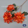 Simulação 3 daliju ramo único decoração de casamento pastoral simulação floral fresca ramo único daliju flor de seda decorativa