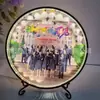 Álbum de marco de fotos iluminado para temporada de graduación de cristal, recuerdo de foto grupal para compañeros de clase y clase, gema decorativa