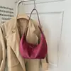 Bolso Tote Retro de Ante y Felpa Otoño Invierno Coreano para Mujer, Nuevo, Gran Capacidad, Diseño de Nicho, Bolso Cruzado Casual para Hombro