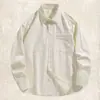 Camisa de trabajo rígida estilo retro americano para hombre, nuevo modelo otoño 2026, camisa de manga larga holgada y moderna para caza al aire libre para hombre