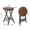 Taburete Plegable, Tocador, Dormitorio, Sala de Estar, Taburete Pequeño para el Hogar, Taburete para Casa de Alquiler, Silla Portátil de Empaque Suave, Taburete Redondo