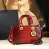 2025 Nueva Bolso de Moda y de Gama Alta Lujo Patrón de Cocodrilo Bolso Princesa Diana Bolso de Mano Cruzado Bolso de Mujer de Cuero Genuino