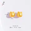 Acessórios DIY da Loja Puzuo Gold, Pingente Cartoon Hello Kitty Banhado a Ouro com Furo para Pulseiras e Colares, Contas para Mulheres