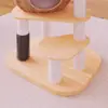 Estrutura de Escalada para Gatos em Madeira Maciça com Imitação de Rattan para Uso Doméstico, Ninho e Árvore para Gatos Integrados que Economizam Espaço, Ninho e Cama para Gatos de PVC, Durável e Resistente ao Desgaste