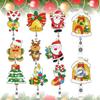 Mariposa Navideña Transfronteriza Papá Noel Pintura de Diamantes Hecho a Mano DIY Portadocumentos Periférico Pinza para el Pecho Pegatina de Diamante 5D