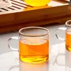 Copo de vidro transparente com alça, resistente a altas temperaturas, para servir convidados, xícara de chá, copo de água doméstico, uso em casa, vidro de borossilicato alto, copo para beber água
