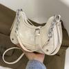 Bolsa de Axila Feminina Nova 2024 Estilo Coreano Moda de Alta Qualidade Design de Nicho Bolsa de Ombro com Corrente Bolsa Transversal Explosiva