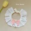 Babero de Encaje de Algodón Puro para Gato, Pajarita para Mascota, Bufanda Linda, Babero Decorativo, Accesorio de Babero para Perro