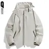 Chaquetas de Exterior para Parejas para Primavera y Otoño, Ropa de Montañismo, Chaquetas de Moda Patchwork con Capucha, Cortavientos e Impermeables