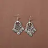 Novos Brincos de Tendência Nacional Estilo Chinês Estilo Antigo para Mulheres, Brincos Longos com Franja de Prata Xizang Estilo Palácio Retro, Joias para Orelha Estilo Étnico