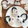 Nueva Serie de Dibujos Animados Lindos Estilo Coreano Melocotón Pedorro Gato KT Conejo Oso Cuerda para el Cabello Tridimensional Tendón de Goma Anillo para el Cabello de Alta Elasticidad