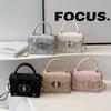 Bolsos Pequeños de Bloques de Color de Moda de Este Año 2026 Nuevos Bolsos de Mujer Primavera y Verano Populares Bolsos Cruzados Bolsos Cuadrados Pequeños Texturizados de Mano