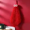 Nueva Toalla de Mano Colgante de Chenilla, Linda Bola de Toalla de Mano para Boda, Diseño Festivo de Dibujos Animados Rojos para Cocina y Baño, Diseño de León