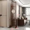 Nueva Pantalla Divisoria Estilo Chino para Sala de Estar, Plegable y Móvil, Madera Maciza, Estilo Chino, Entrada, Oficina, Divisor Decorativo Hueco