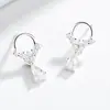 Brincos de tarracha em prata de lei s925 com círculo vazado e zircônia femininos estilo ins banhados a ouro 18K brincos de gota brincos redondos para afinar o rosto