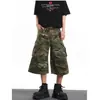 Comercio exterior camuflaje verano estilo coreano holgados deportivos casuales pantalones de longitud media pantalones de siete puntos para hombre por encima de la rodilla pierna ancha de moda marca jeans