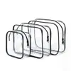 Bolsa Cosmética de PVC Bolsa de Empaque Transparente Bolsa de Almacenamiento Impermeable Portátil de Viaje Multifuncional Sellada Bolsa Auto-Sellante