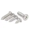 Tornillos de Cabeza Redonda Plana Avellanada de Acero Inoxidable 304 con Hexágono Interior Rosca Estándar Gruesa Tornillos Autorroscantes M2-M10 Tornillos Autorroscantes