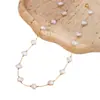 Collar Popular Transfronterizo Estilo Ins de Perlas Barrocas para Mujer, Acero Inoxidable Personalizado Creativo Irregular Accesorio de Collar para Mujer