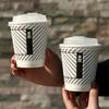 Xícara de Café, Copo de Café Descartável, Copo de Papel para Chá de Leite, Embalagem Especial para Levar com Tampa, Bebida Quente Comercial com Logo Personalizado