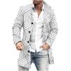Comercio Exterior Otoño e Invierno Nuevo Abrigo de Lana Estampado Retro de Cuello Alto para Hombre Abrigo Casual para Hombre