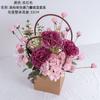 Decoración de Pared Sen Pera Pintada Jia Clavel Cesta Traje Diseño de Flor de Simulación Ramo para Sostener Boda Rosa CF01470