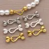 Cierre de Botón de Flor Bud Relleno de Oro de 18 Quilates Accesorios para Joyería Hecha a Mano DIY Cierre de Pimienta Conector Cierre de Cuentas Cierre de Collar