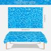 Conjunto de Talheres de Plástico Ondas do Oceano com Três Peças: Prato, Guardanapo, Copo de Papel, Toalha de Mesa, Decoração de Festa, Decoração de Mesa Estilo Universitário