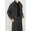 Cárdigan de punto con capucha para hombre estilo coreano, nuevo modelo de primavera y otoño, chaqueta suéter de color liso casual holgada estilo perezoso