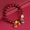 Pulsera de Mineral Crudo Cinabrio Arena Dorada Púrpura Bestia Devoradora de Oro para Hombres y Mujeres, Pulsera de Buena Suerte y Protección para el Año de Nacimiento, Regalo de Cumpleaños al por Mayor