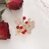 Nuevo festivo rojo nupcial aleación rama coral accesorios accesorios boda broche de perlas ropa en stock fabricante