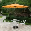 Sombrilla de Sol para Exteriores de 8 Costillas de 2.7m, Parasol, Sombrilla para Patio, Sombrilla Recta de Mástil Central, Sombrilla Grande para Exteriores, Sombrilla de Madera para Patio