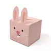 Caixa de doces de presente colorida quadrada em formato de urso e coelho fofo em estoque caixa de embalagem de papel dobrável fofa