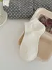 Meias de Algodão de Verão Femininas, Meias Curtas Antiodor para Mulheres, Meias Brancas Curtas Tipo Barco, Meias Finas de Verão até a Panturrilha