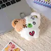Urso de Pelúcia Criativo e Excêntrico Boneca Fofa Pingente Desenho Animado Coração de Menina Pingente de Decoração de Bolsa Estilo de Jogo de Fliperama