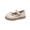 Zapatos de Princesa para Niñas de 6 a 12 Años, Estilo Princesa Primavera y Otoño, Zapatos de Piel Versátiles Plateados para Niños con Suelas Suaves, Zapatos Planos de Rendimiento para Niños