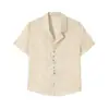 Camisa Cubana de Manga Corta con Botones y Rayas Verticales Inspirada en el Diseño Rumei para Hombres y Mujeres, Nuevo Estilo de Verano, Camisa Delgada Elegante y Adelgazante