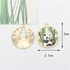 Estilo Chino Lindo Panda de Dibujos Animados Bambú Hojas de Bambú Aleación con Goteo de Aceite diy Accesorios de Joyería Llavero Pulsera Colgante
