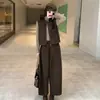 Conjunto de Terno Retro de Três Peças Personalizado Colete Calça Wide Leg Estilo Versátil Fashionável Conjunto Primavera Outono Emagrecedor Conjunto de Roupas de Outono
